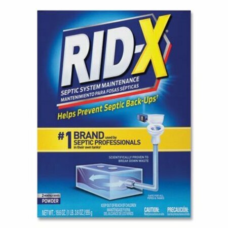 RECKITT BENCKISER RID-X, Septic System Treatment Concentrated Powder, 19.6 Oz, 6PK 80307